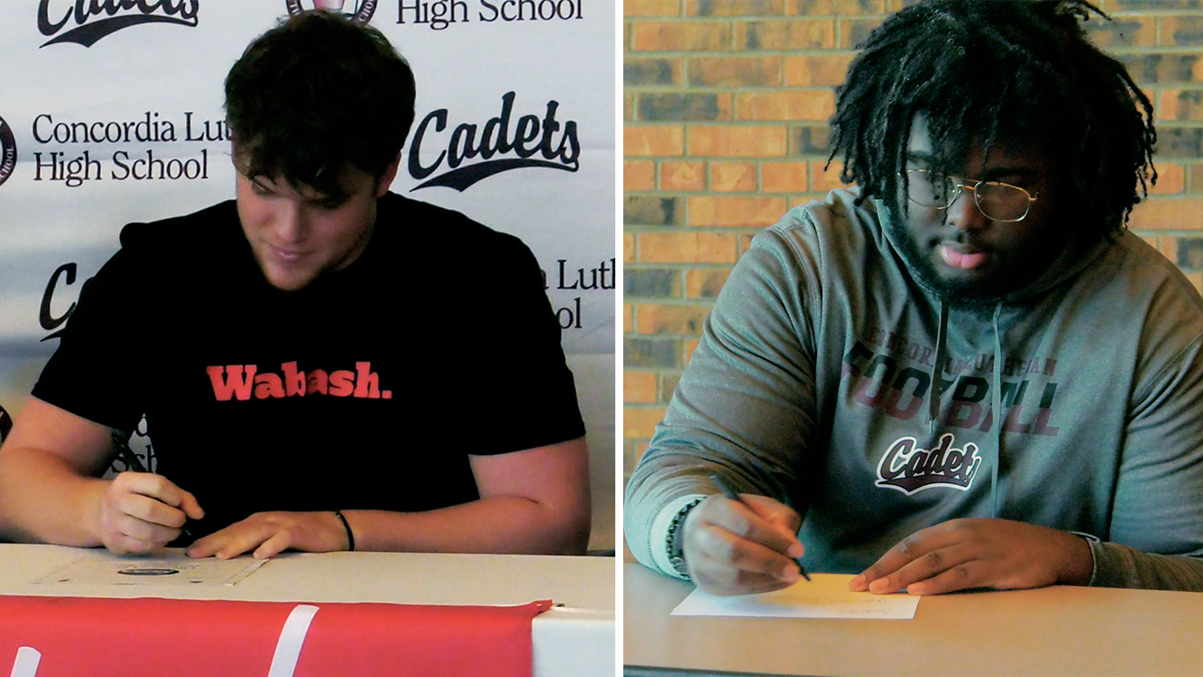 Concordia football players Rusher, Craig hold signing ceremonies