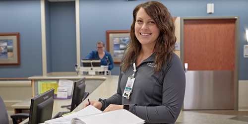 nurse smiling