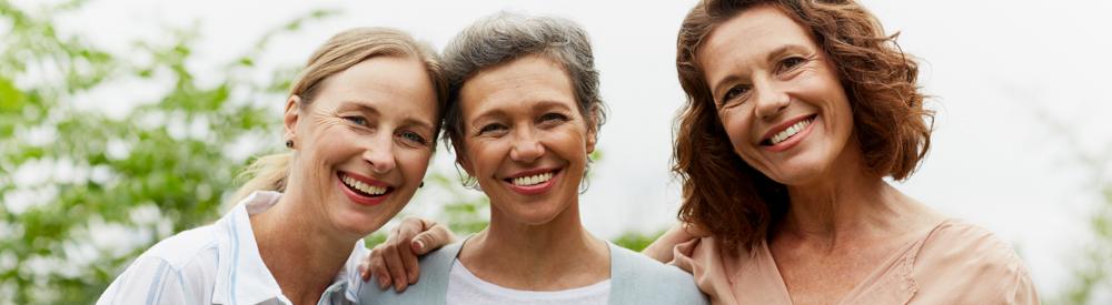 Women smiling