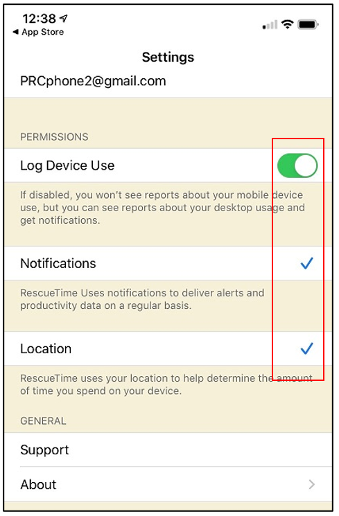 log device use