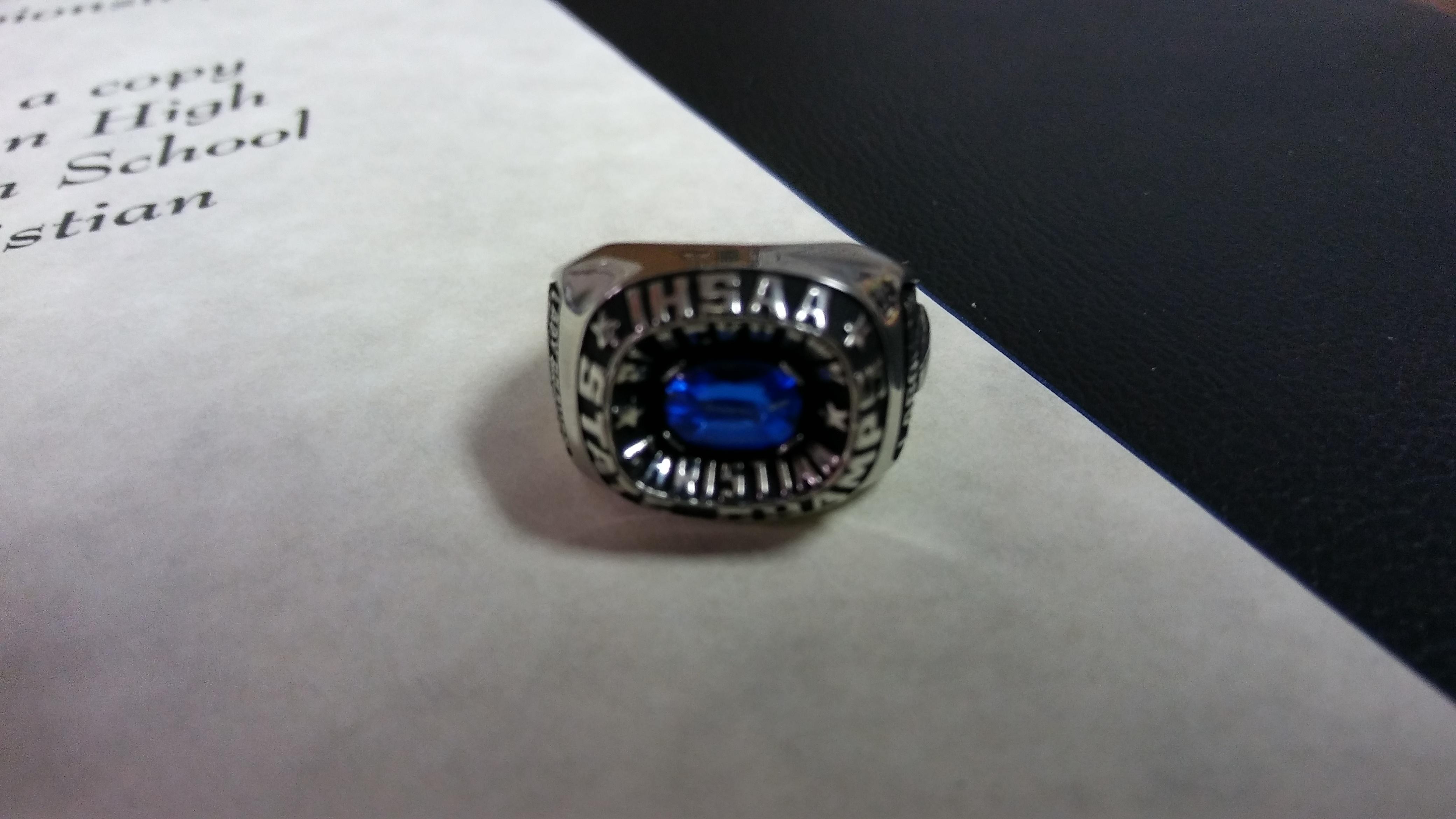 Blackhawk Christian volleyball receives state championship rings