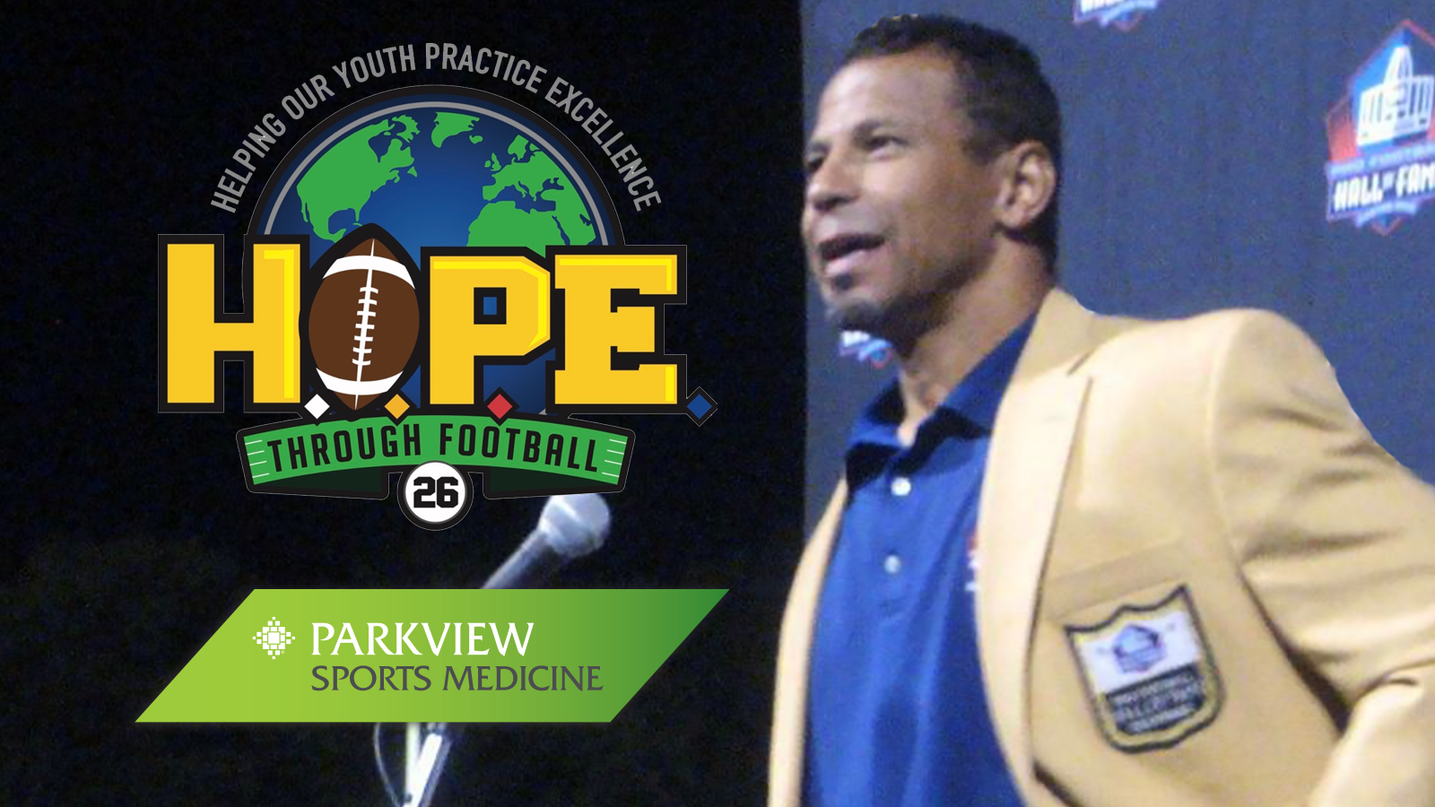 Rod Woodson's HOPE Through Football Clinic announces Parkview Sports Medicine as title sponsor, offers discounted registration