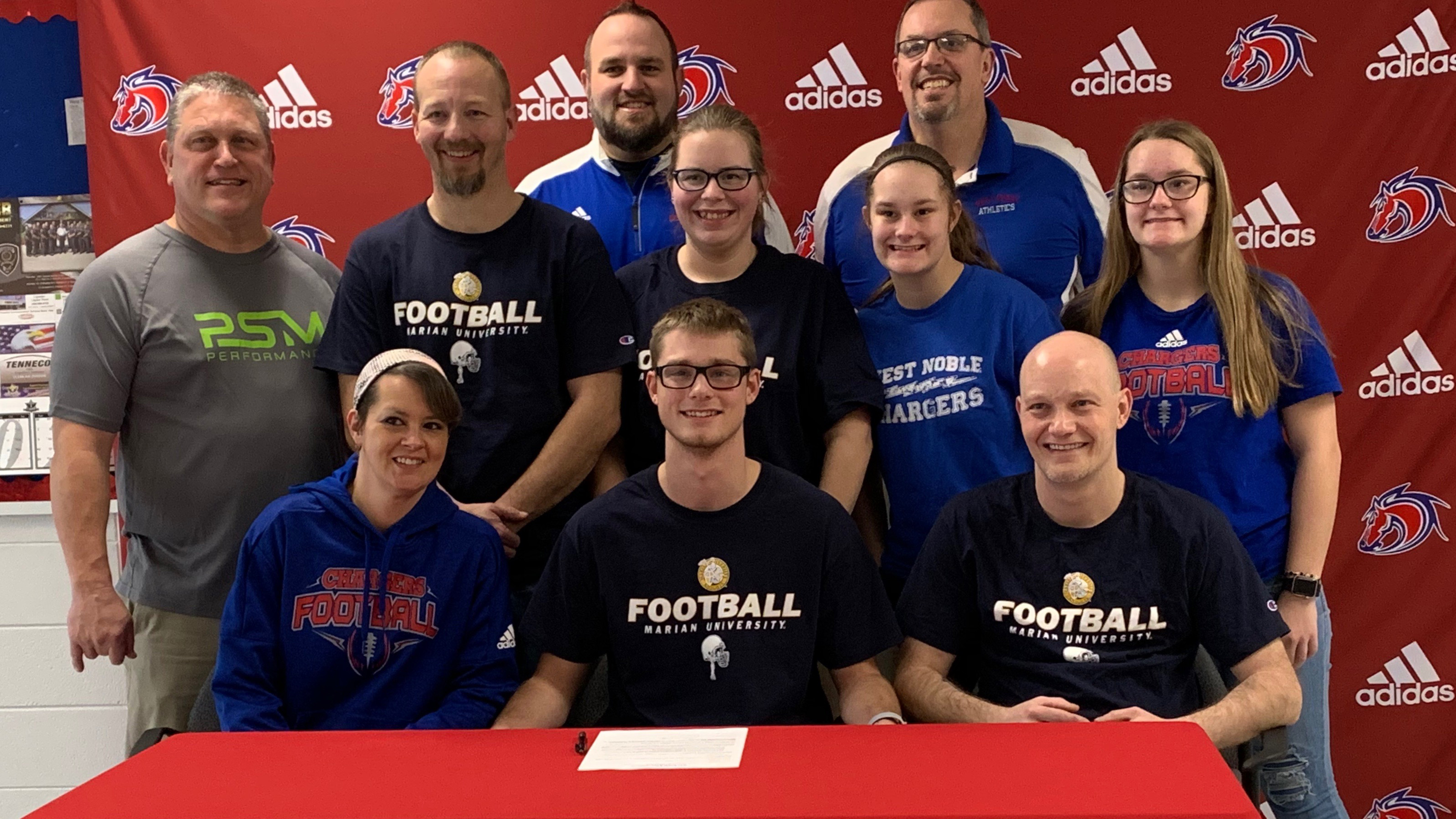 West Noble's Gross joins Marian football