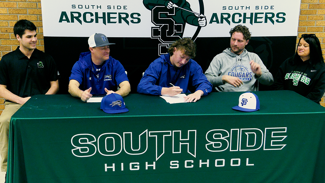 South Side pitcher Perry Stow signs with Saint Francis baseball